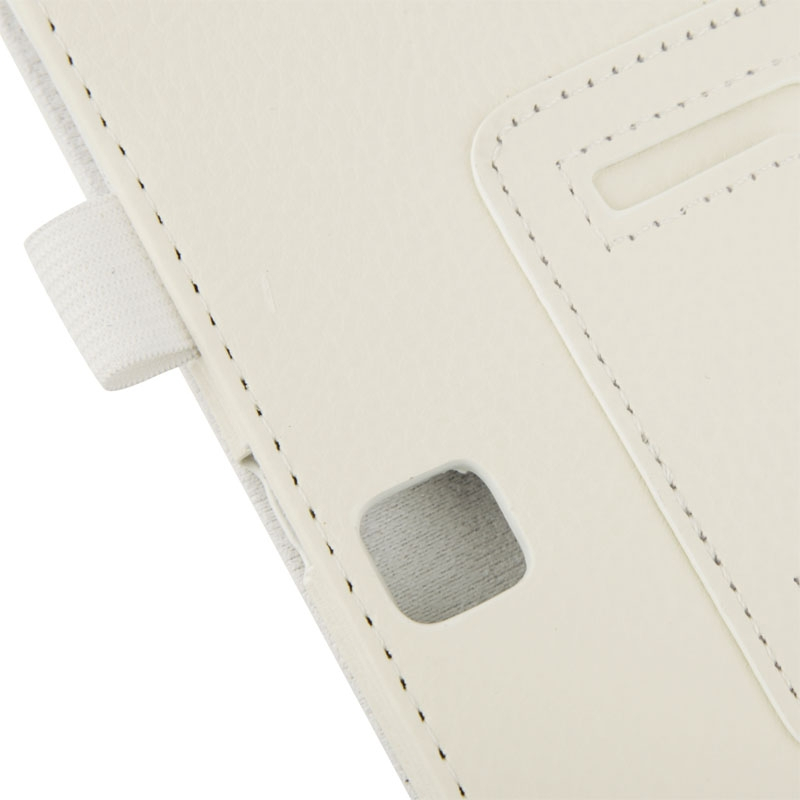 Samsung Galaxy Tab 4 (SM-T530) 10.1- nahkainen suojakotelo (Valkoinen)