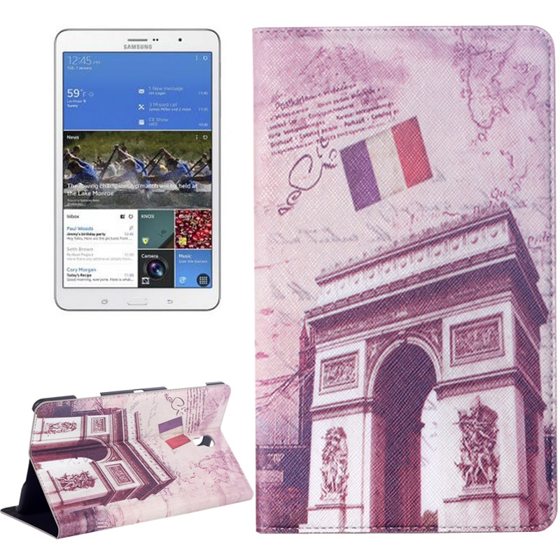 Triumphal Arch Pattern Flip Leather Case with Holder for Samsung Galaxy Tab S 8.4 / T700