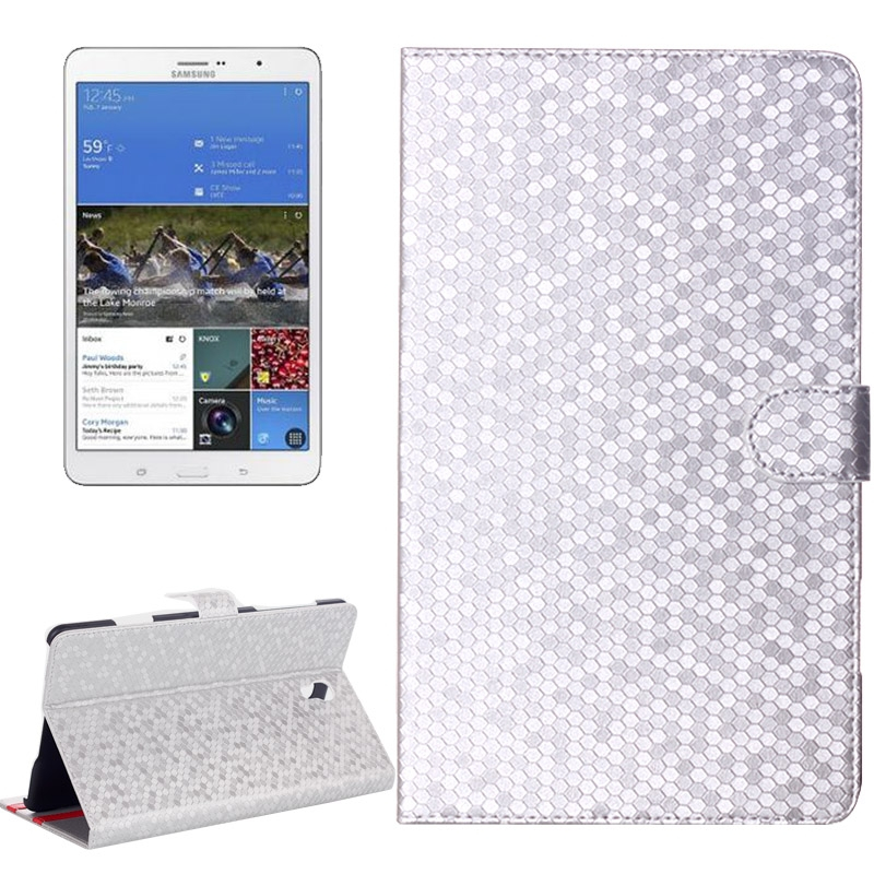 Samsung Galaxy Tab S (SM-T700) 8.4- Hunajakennorakenne nahkainen suojakotelo (Silver)
