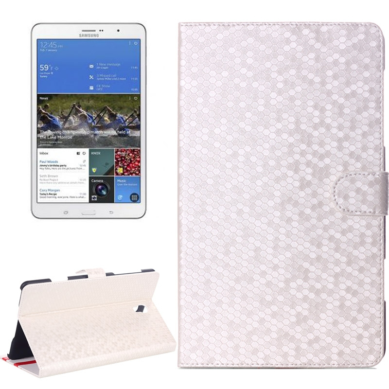 Samsung Galaxy Tab S (SM-T700) 8.4- Hunajakennorakenne nahkainen suojakotelo (valkoinen)