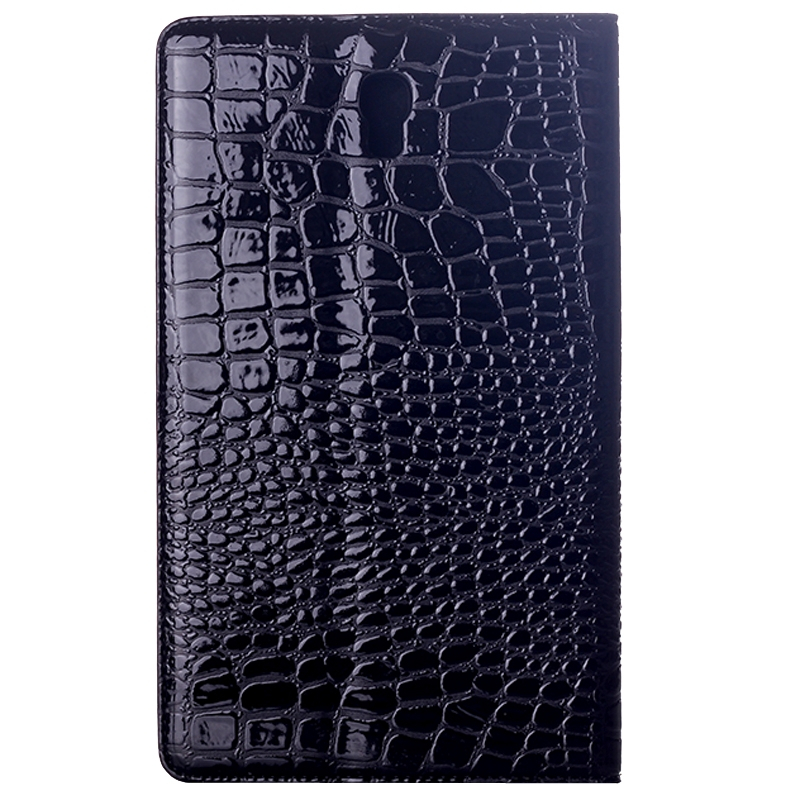 Samsung Galaxy Tab S (SM-T700) 8.4- Krokotiilikuvioinen nahkainen suojakotelo (musta)