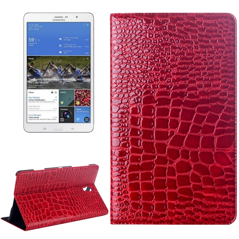 Crocodile Texture Flip Leather Case with Holder for Samsung Galaxy Tab S 8.4 / T700(Red)