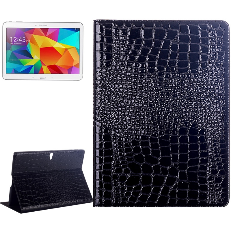 Crocodile Texture Flip Leather Case with Holder for Samsung Galaxy Tab S 10.5 / T800(Black)