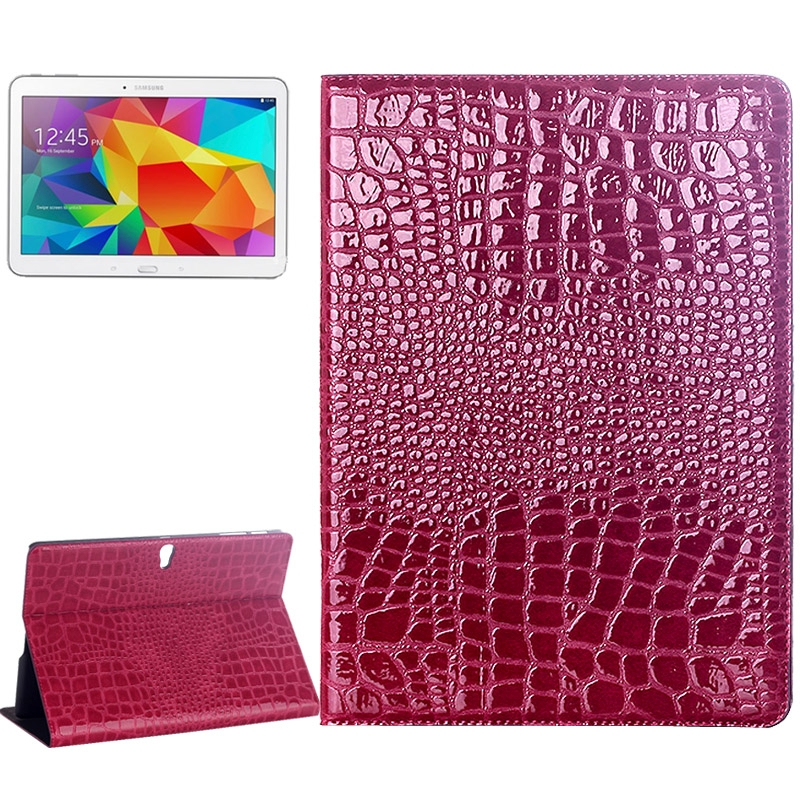 Crocodile Texture Flip Leather Case with Holder for Samsung Galaxy Tab S 10.5 / T800(Magenta)