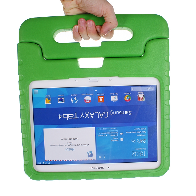 EVA Rugged Foam Case with Handle and Holder for Samsung Galaxy Tab 4 10.1 / T530(Green)