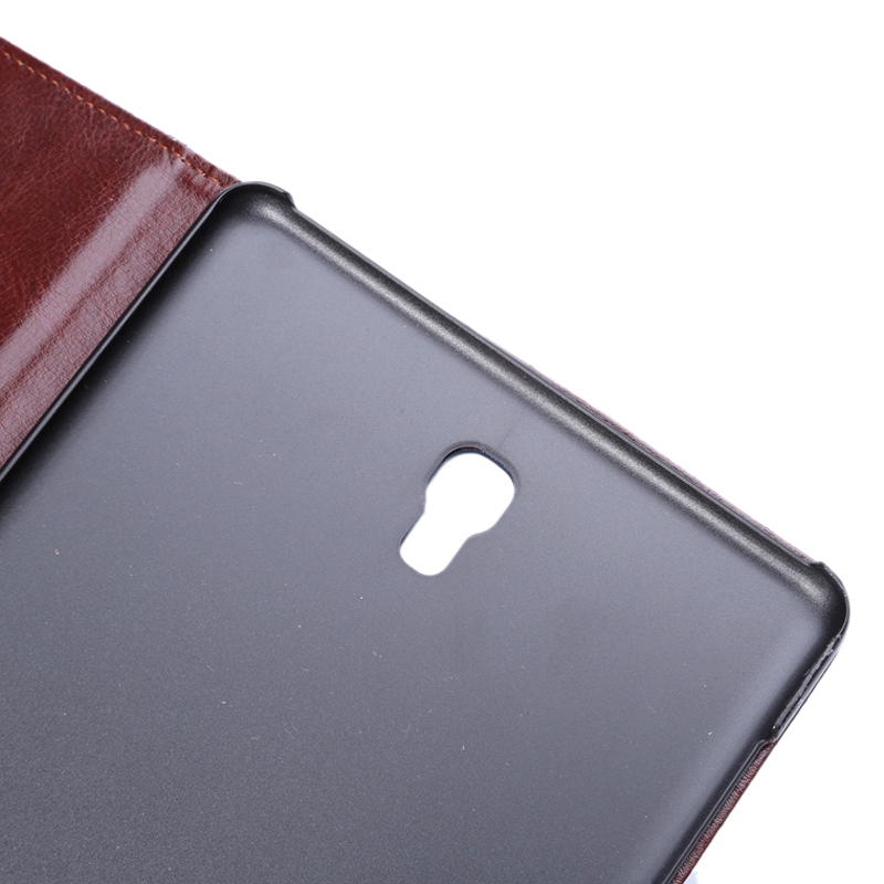 Samsung Galaxy Tab S (SM-T700) 8.4- Kukkakuvioinen nahkainen suojakotelo luottokorttipaikalla (musta)