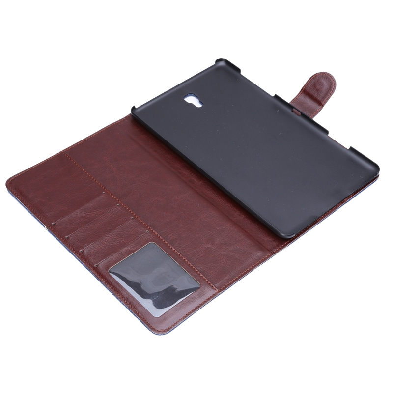 Samsung Galaxy Tab S (SM-T700) 8.4- Kukkakuvioinen nahkainen suojakotelo luottokorttipaikalla (sininen)