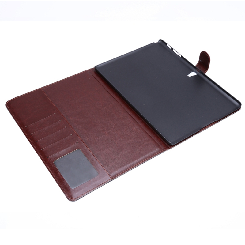 Samsung Galaxy Tab s (SM-T800) 10.5- Flip nahkainen suojakotelo luottokorttipaikalla  (sininen)