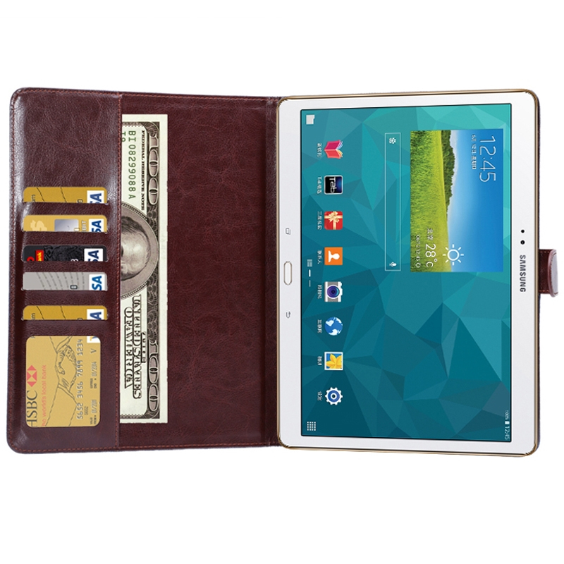 Samsung Galaxy Tab s (SM-T800) 10.5- Flip nahkainen suojakotelo luottokorttipaikalla  (Baby Blue)