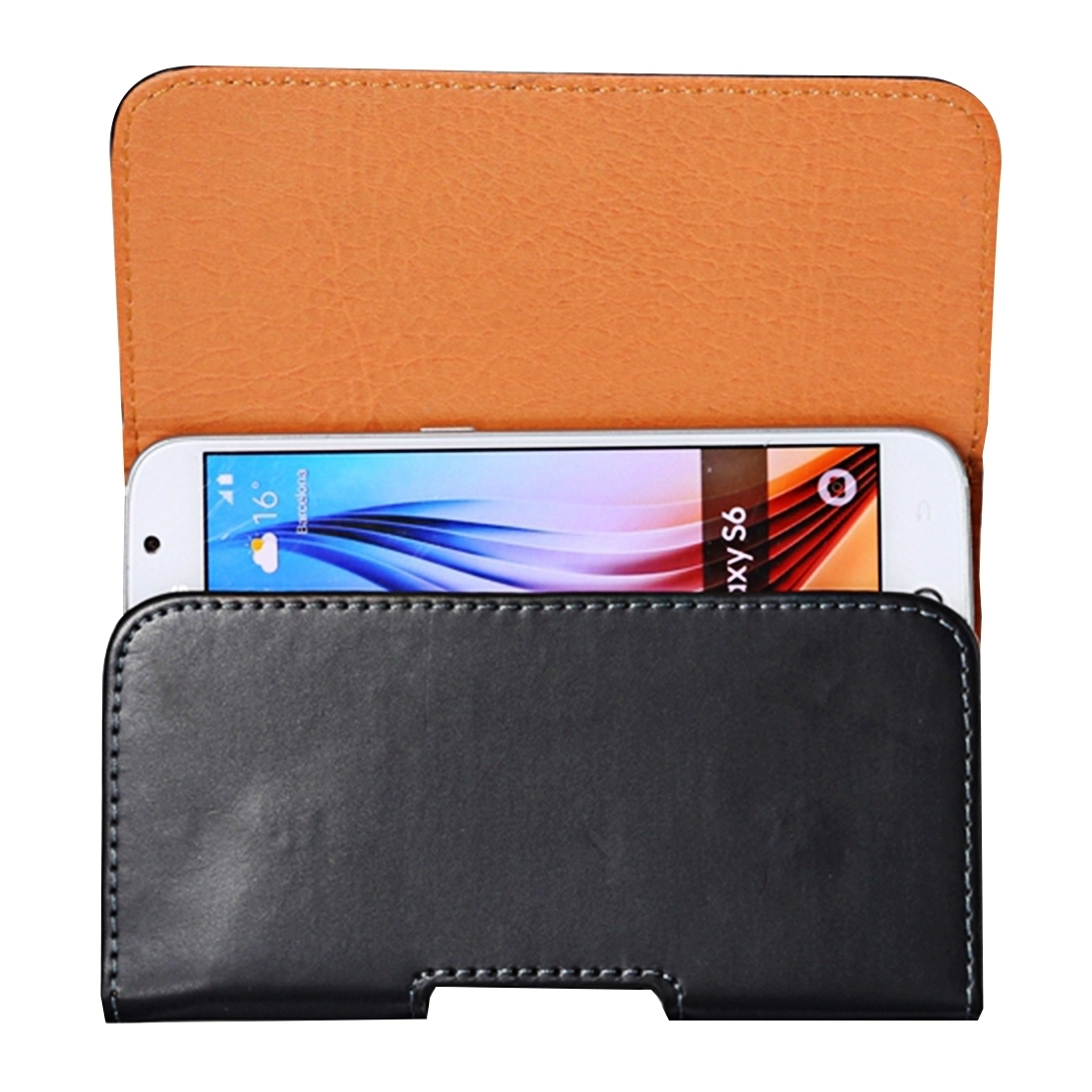 For Samsung Galaxy S7 / G930 & S6 Edge / G925 & S6 / G920 & S5 / G900 & Grand DUOS I9082 Smooth Surface Vertical Flip Leather Case Waist Bag with Back Splint