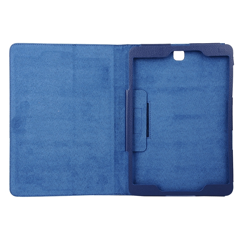 Samsung Galaxy Tab A (SM-T550)- Nahkainen suojakotelo - sininen