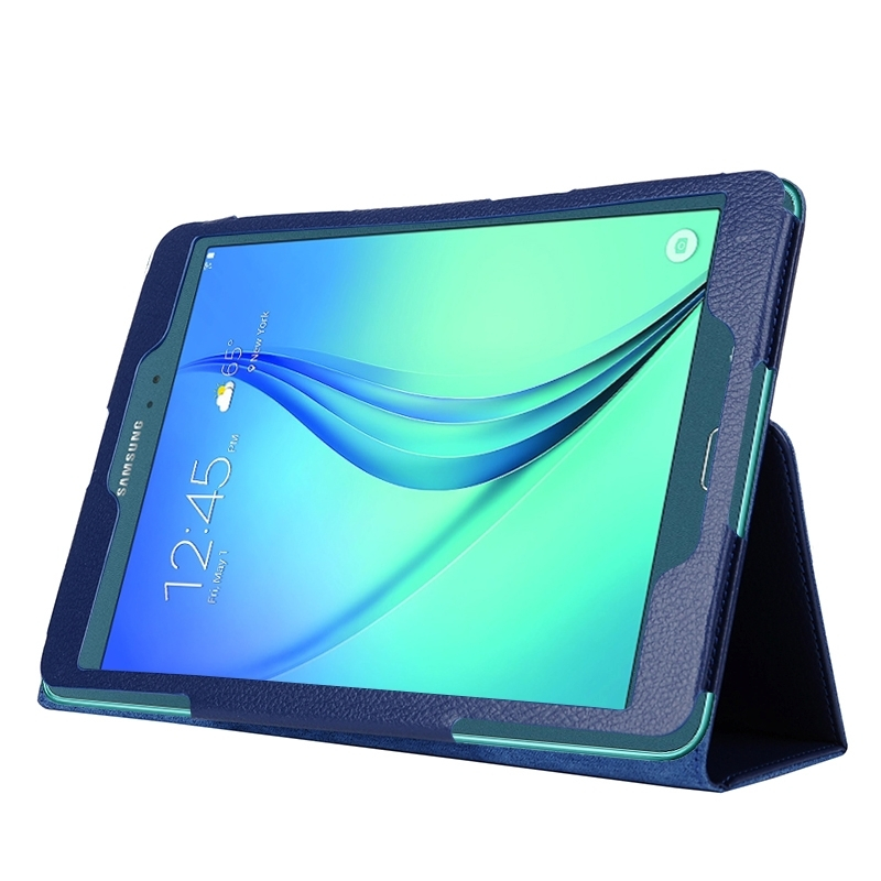 Samsung Galaxy Tab A (SM-T550)- Nahkainen suojakotelo - sininen