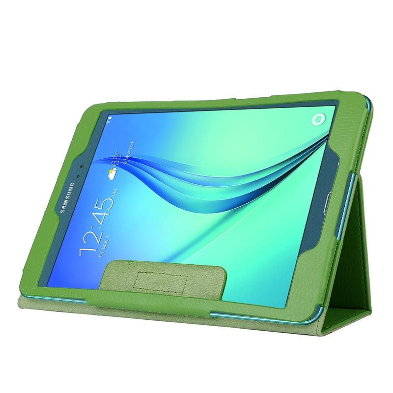 Samsung Galaxy Tab A (SM-T550)- Nahkainen suojakotelo, vihreä 