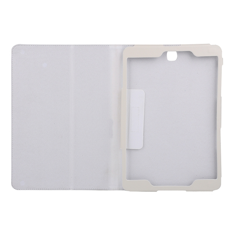 Samsung Galaxy Tab A (SM-T550)- Nahkainen suojakotelo, valkoinen