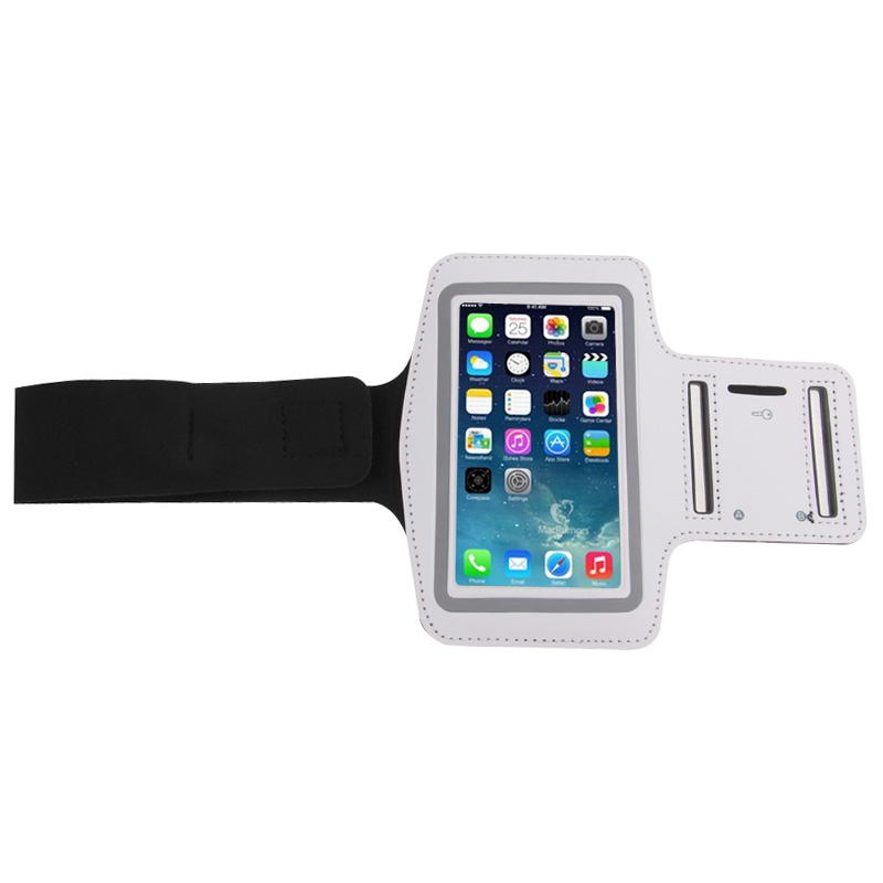 Yleiskäyttöinen käsivarsikotelo iPhone 6/ Samsung Galaxy S3/ S4/ S5:lle(Valkoinen)