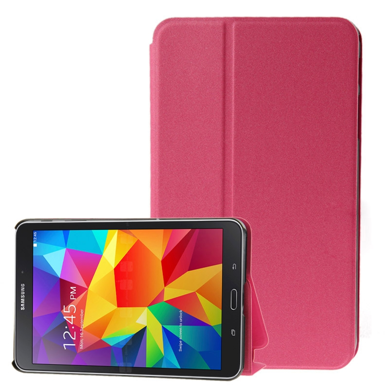 Samsung Galaxy Tab 4 (SM-T330) 8.0- Mattapintainen nahkakotelo(Magenta)