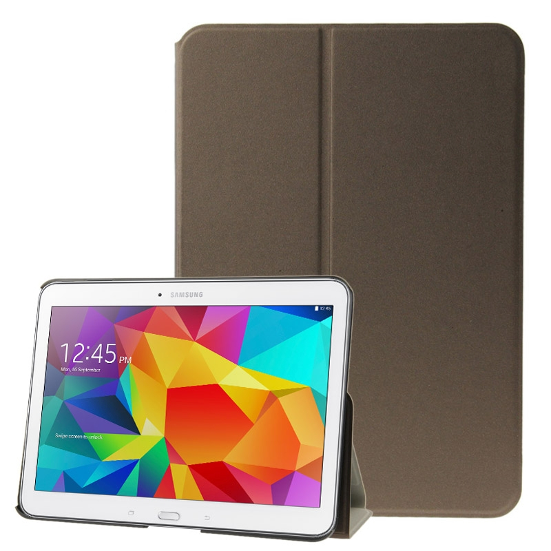 Samsung Galaxy Tab 4 (SM-T530) 10.1- Mattapintainen nahkakotelo (Coffee)