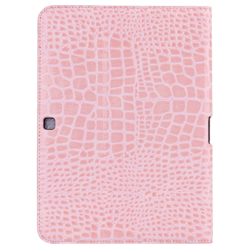 Samsung Galaxy Tab 4 (SM-T530) 10.1- Krokotiilikuvioinen nahkainen suojakotelo(Pink)