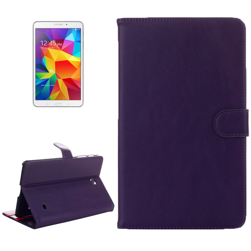 Horizontal Flip Leather Case with Holder for Samsung Galaxy Tab 4 8.0 / T330 (Purple)