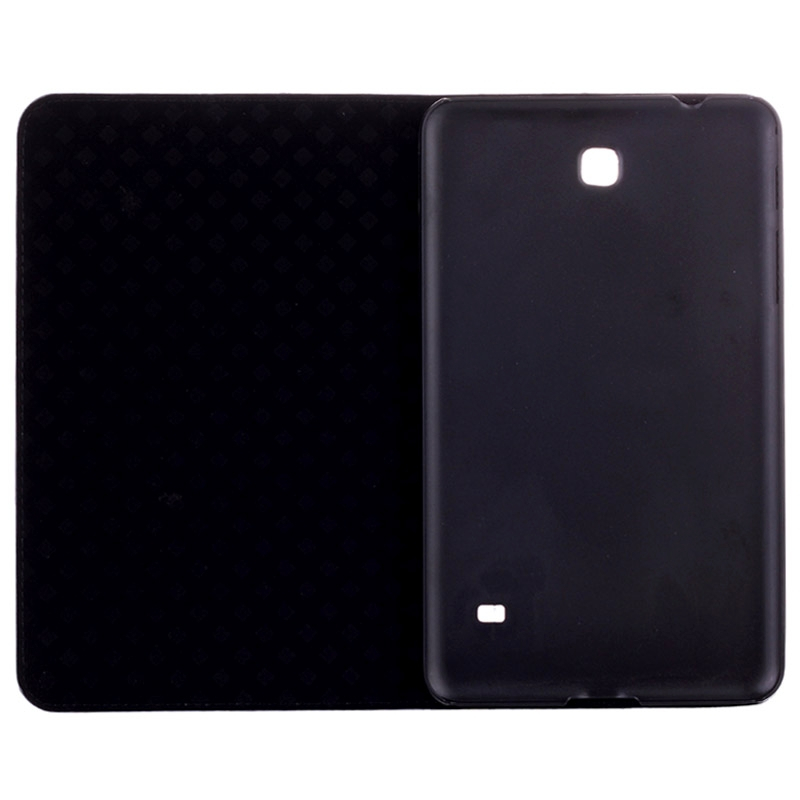 Samsung Galaxy Tab 4 (SM-T330) 8.0- nahkainen suojakotelo, maailmankartta (vaaleankeltainen)