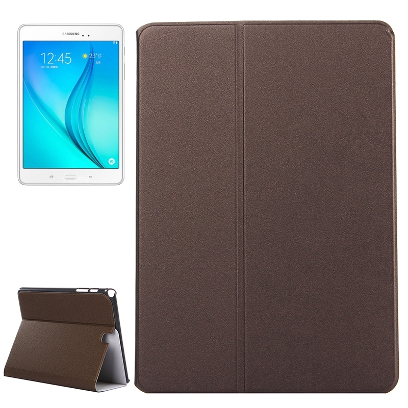 Frosted Texture Leather Case with Holder for Samsung Galaxy Tab A 9.7 T555 4G LTE(Coffee)