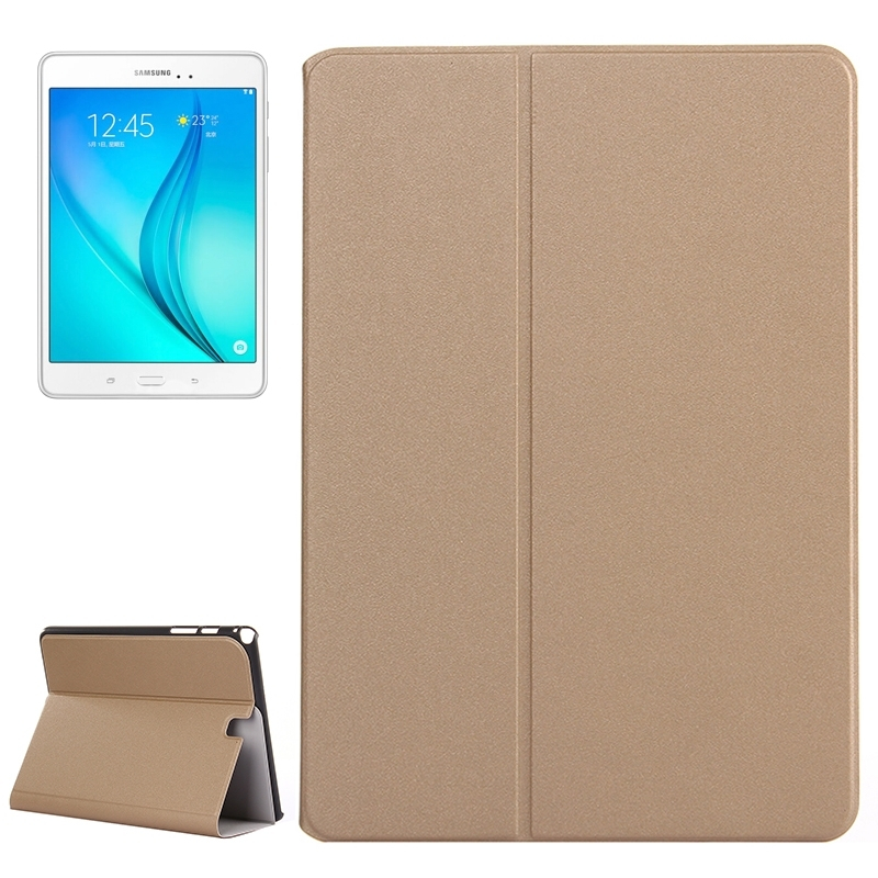 Frosted Texture Leather Case with Holder for Samsung Galaxy Tab A 9.7 T555 4G LTE(Gold)