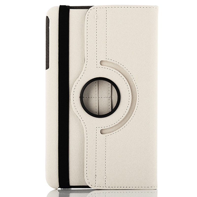 Samsung Galaxy Tab 4 (SM-T330) 8.0- 360 astetta kääntyvä suojakotelo luottokorttipaikalla (valkoinen)