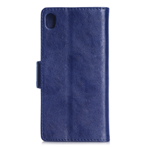 Nahkainen suojakotelo Sony Xperia M4 Aqua, tummansininen