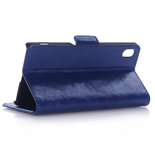 Nahkainen suojakotelo Sony Xperia M4 Aqua, tummansininen