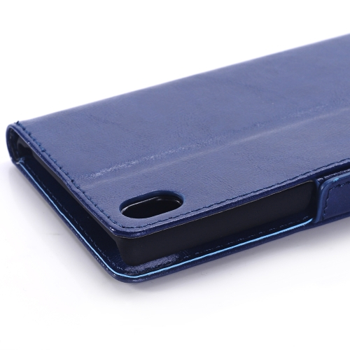 Nahkainen suojakotelo Sony Xperia M4 Aqua, tummansininen