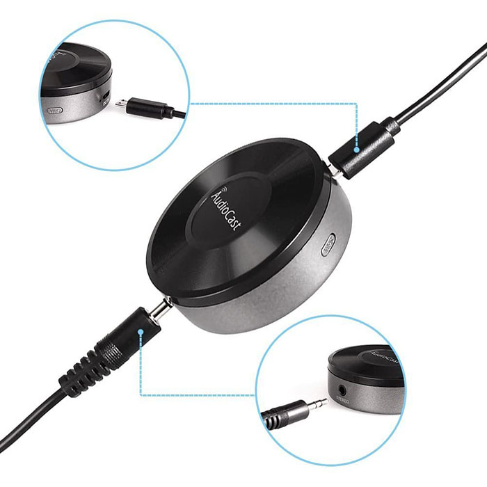 Audiocast Langaton musiikin suoratoistolaite WiFi-verkolla