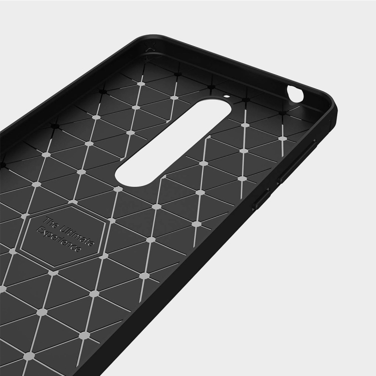 Nokia 6 (2018)/ 6.1 hiilikuitu suojakuori, musta