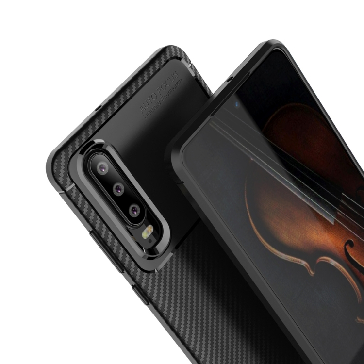 Huawei P30 hiilikuitu suojakuori (sininen)