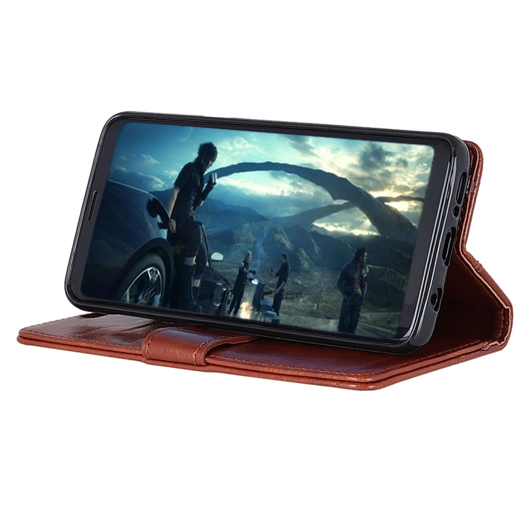 Samsung Galaxy J4+ nahkainen kotelo (Ruskea)