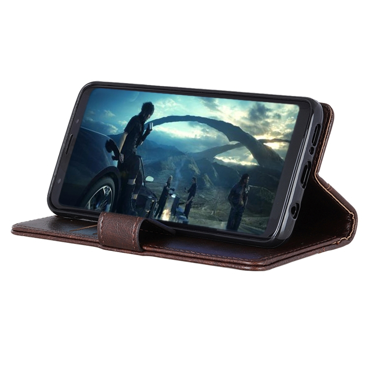 Samsung Galaxy S10 nahkainen kotelo (kahvi)