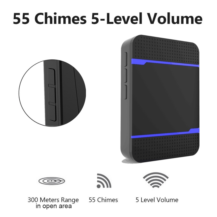 Langaton 55 soittoäänen IP55-langaton ovikello