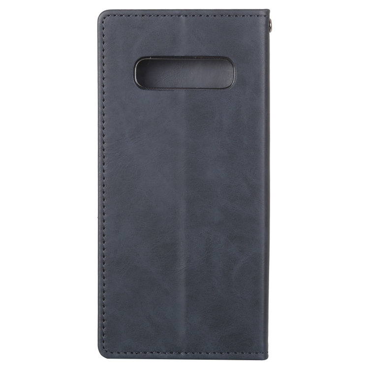 Samsung Galaxy S10 nahkainen suojakotelo (sininen)