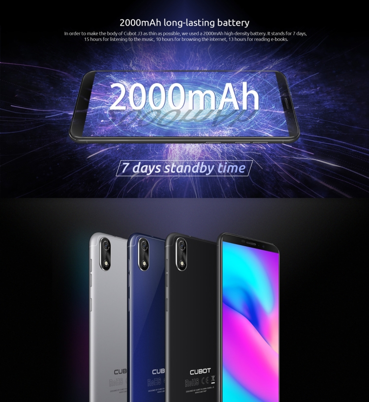 Cubot J3 1Gt + 16 Gt, 3G, Dual-SIM (Musta)