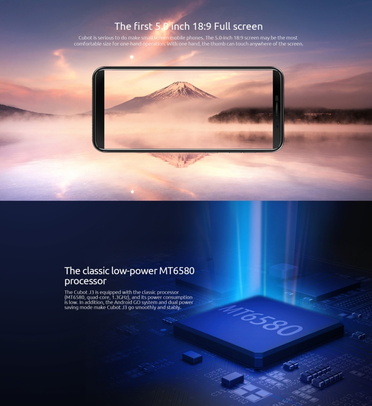 Cubot J3 1Gt + 16 Gt, 3G, Dual-SIM (Musta)