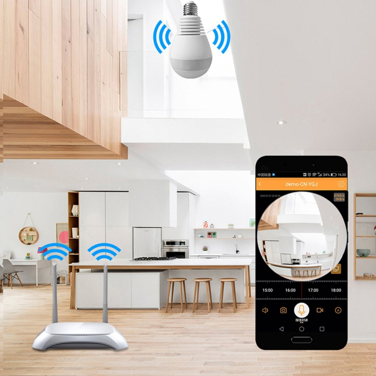 Langaton WiFI IP-kamera (Valkoinen valo)