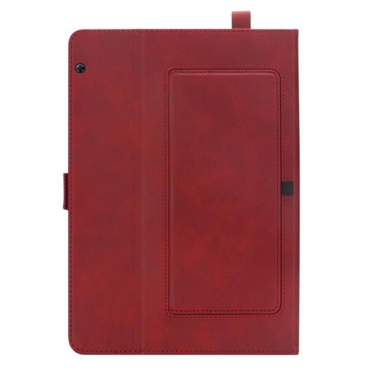 Huawei MediaPad T5 10.1 nahkakotelo kynäpaikalla (Punainen)