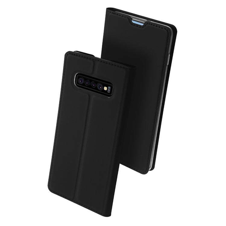Samsung Galaxy S10 nahkainen kotelo (Musta)