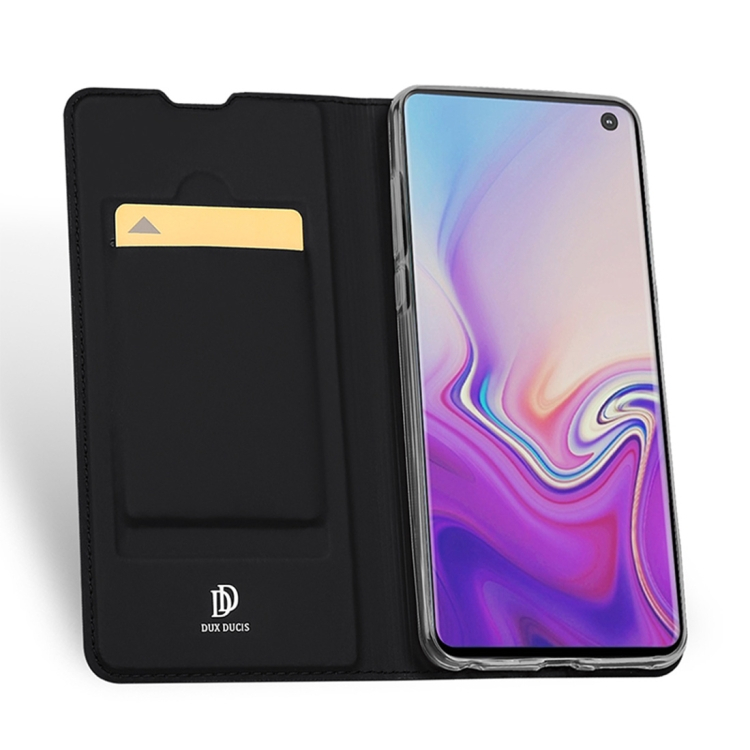 Samsung Galaxy S10 nahkainen kotelo (Musta)