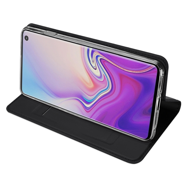Samsung Galaxy S10 nahkainen kotelo (Musta)