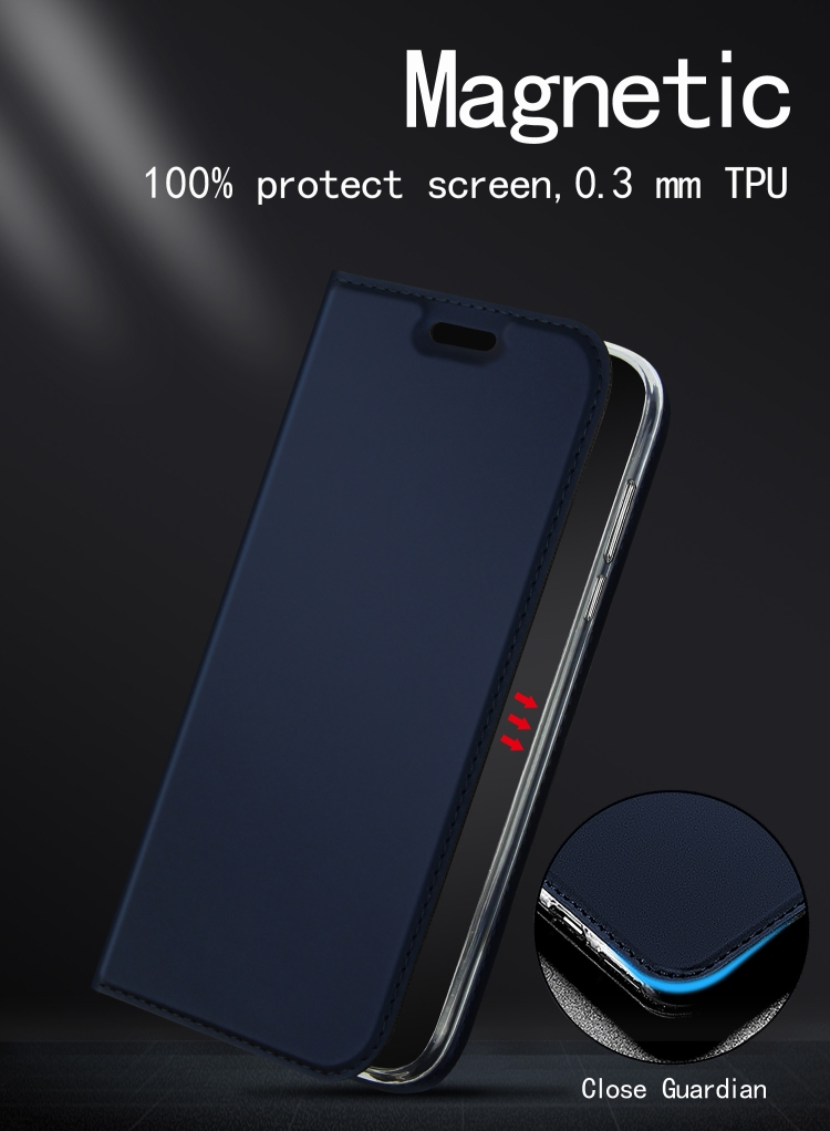 Huawei Honor 8X nahkainen suojakotelo (Kulta)