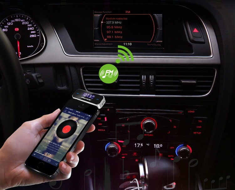 Langaton FM-lähetin autoon 