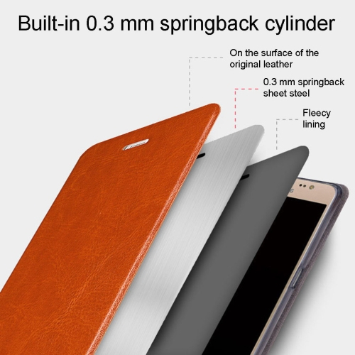 Samsung Galaxy J5 (2016) nahkainen suojakotelo, ruskea