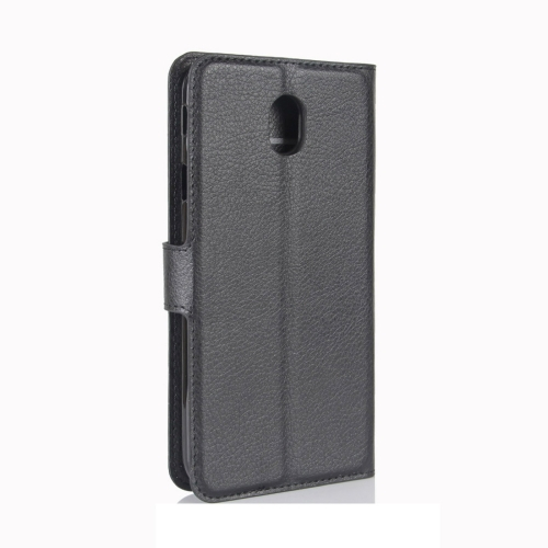 Samsung Galaxy J7 (2017) nahkainen suojakotelo (musta)