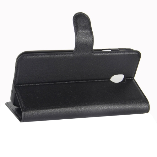 Samsung Galaxy J7 (2017) nahkainen suojakotelo (musta)