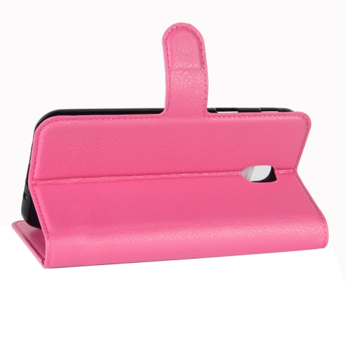 Samsung Galaxy J7 (2017) nahkainen suojakotelo (magenta)